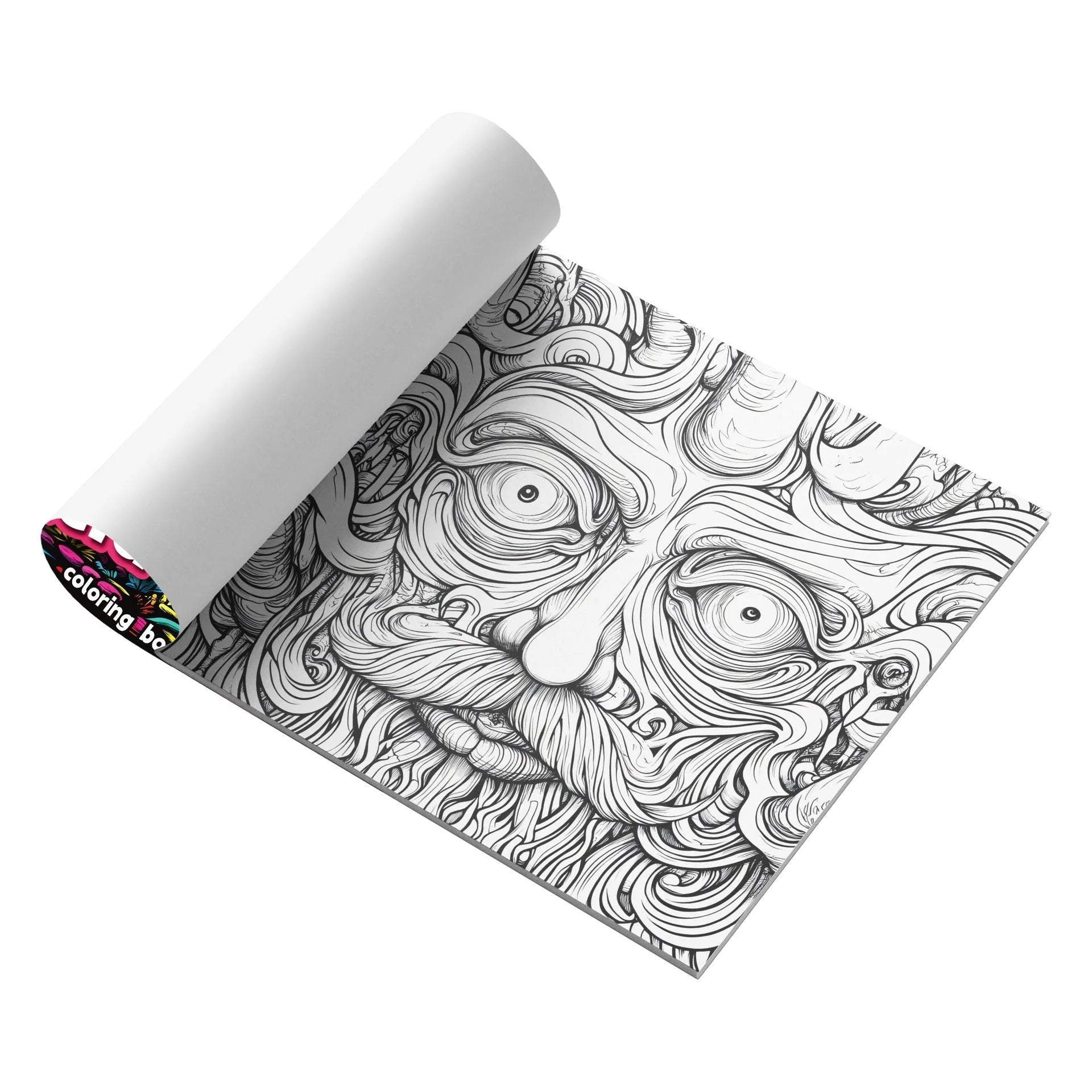 Acid tour coloured painting book with 200mm length on paper surface