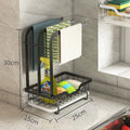 Foldable plastic kitchen rack in new Chinese style for rag draining storage