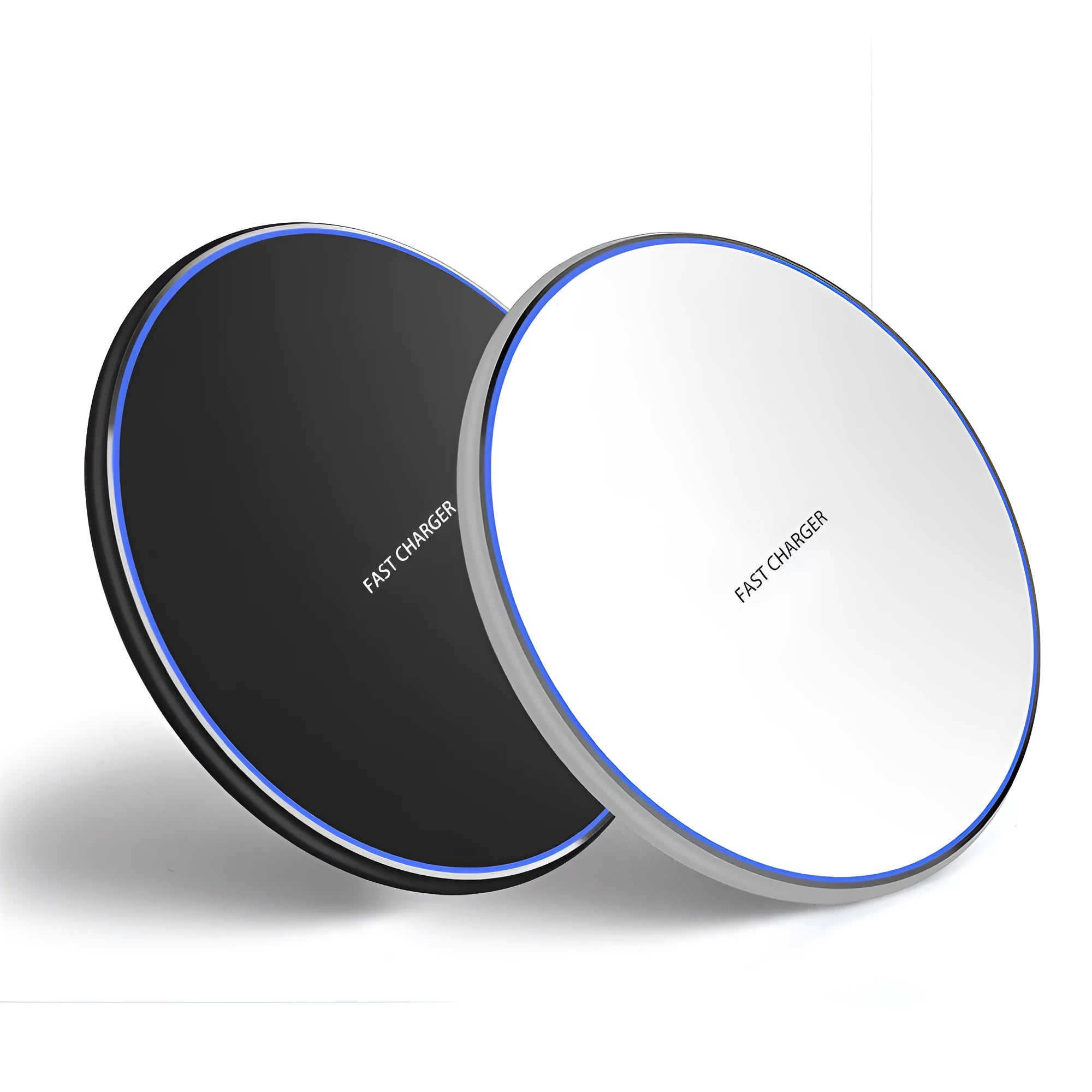 10W metal Qi wireless charger ultra-thin 100mm pad with Micro USB cable white
