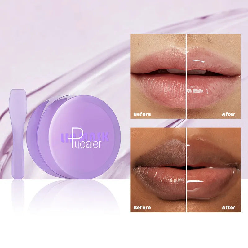 10ml exfoliating lip balm tub with applicator scraper for moisturising and softening cutin.