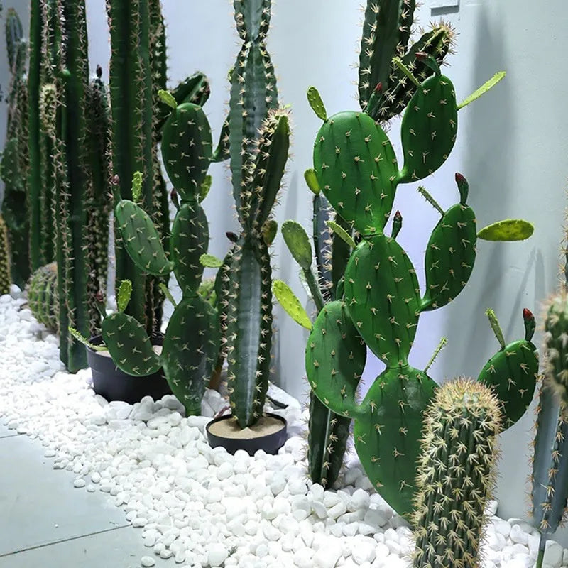Artificial cereus decorative plant 60cm tall Nordic green soft PVC home decoration photography prop