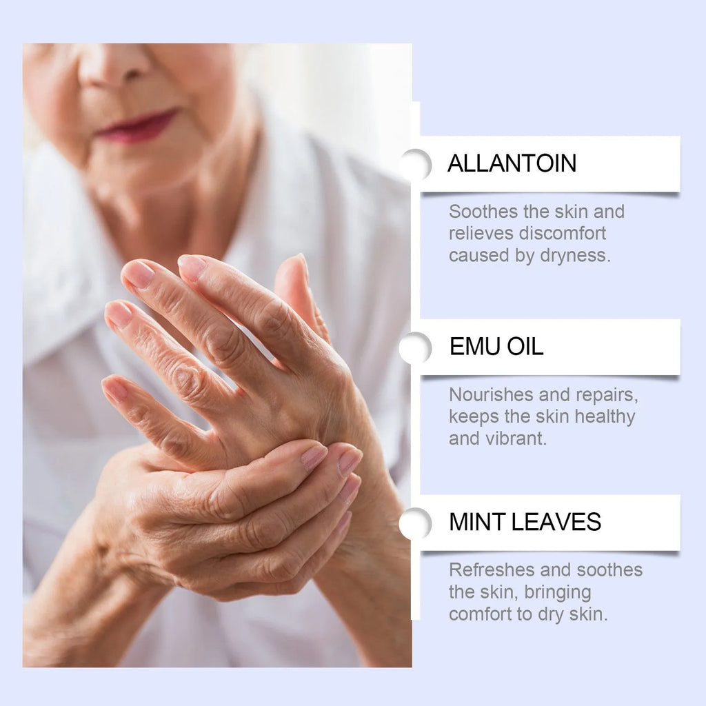 50g tube of clear joint soothing gel with menthol, mint leaf and emu oil.