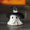 Resin wizard hat ghost ornament in purple or black for Halloween Christmas Easter decoration