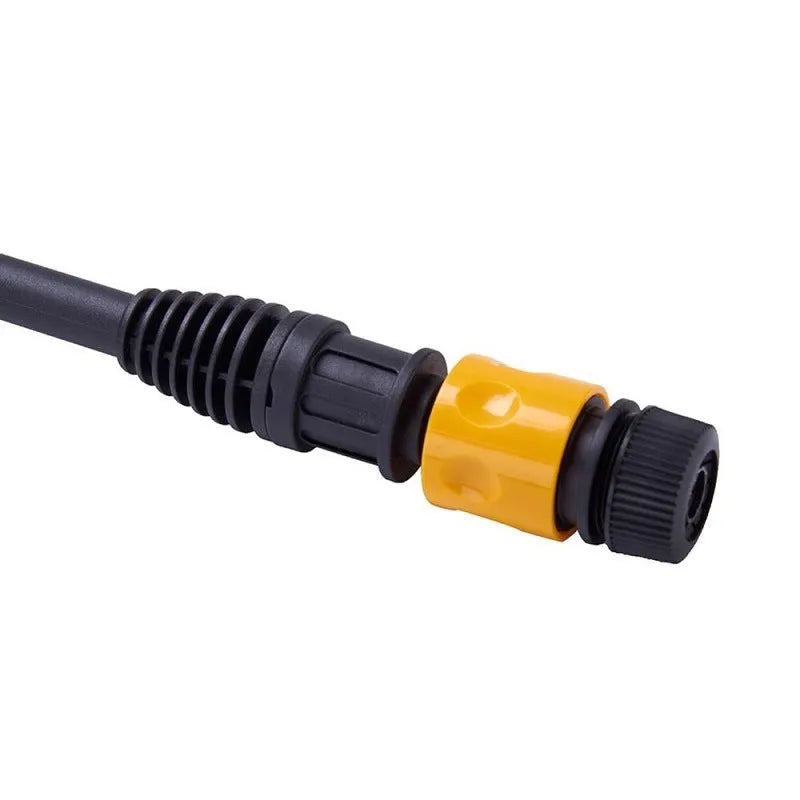 Quick plug high-pressure car wash wheel hub brush with steel wire bristles and flow-through design