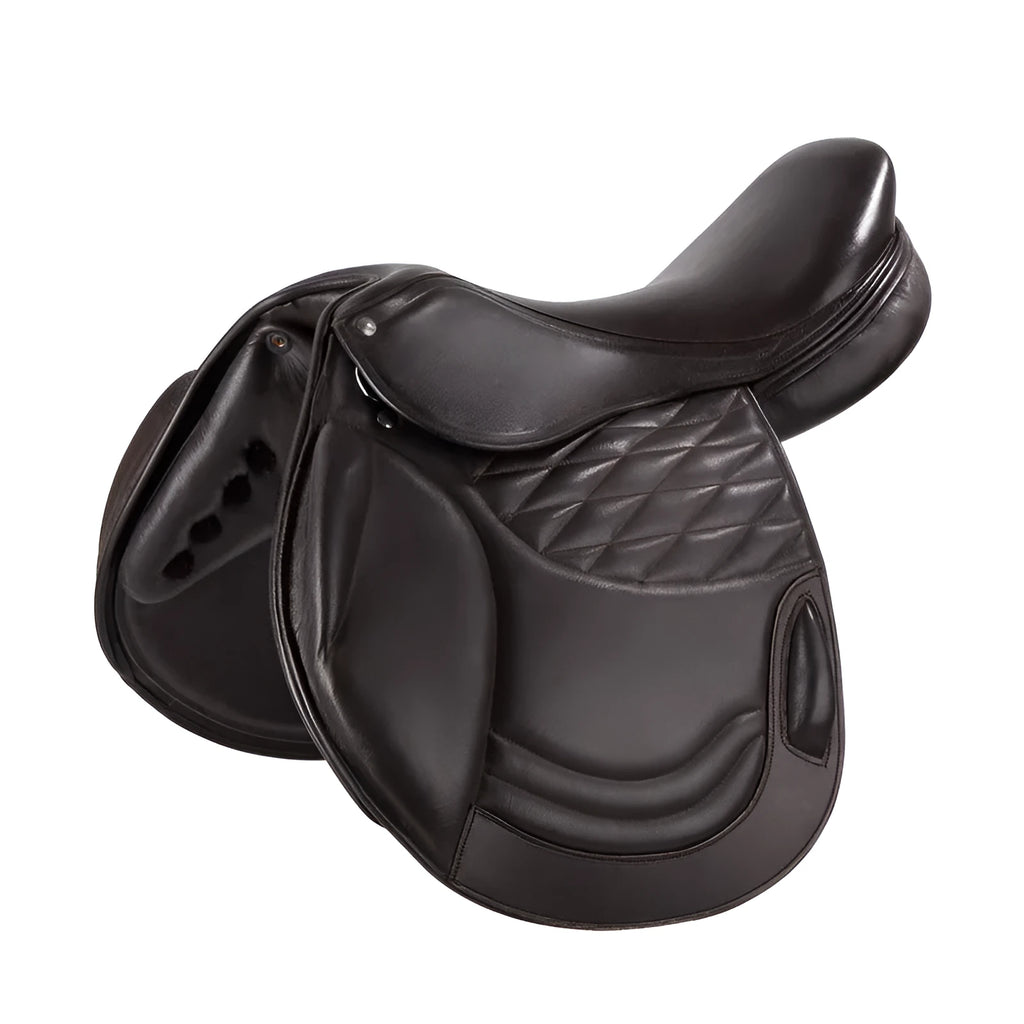 Cowhide leather horse saddle 17 inch black colour obstacle riding equestrian sports gear