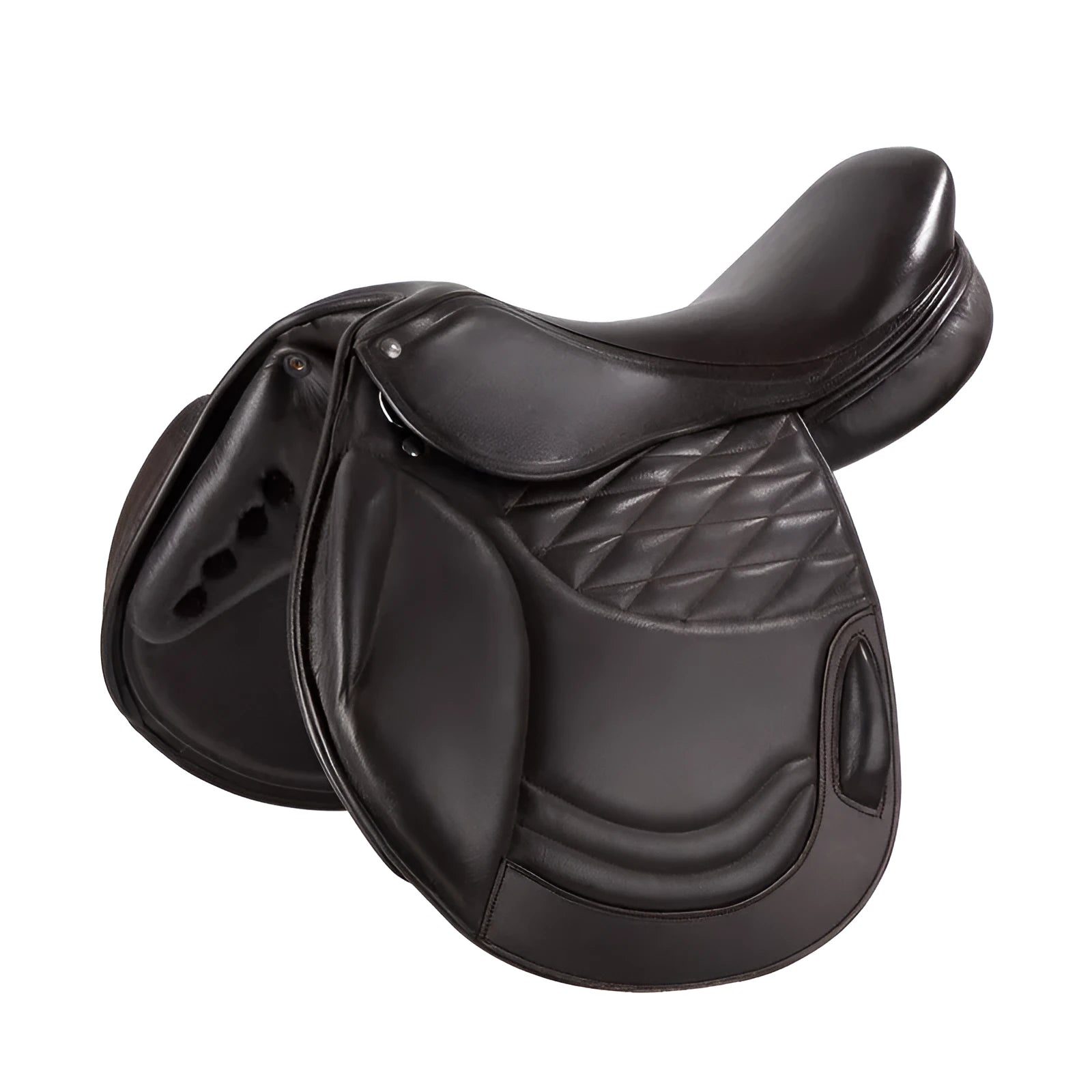 Cowhide leather horse saddle 17 inch black colour obstacle riding equestrian sports gear