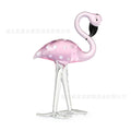 Pink crystal flamingo decorative ornament for tabletop display