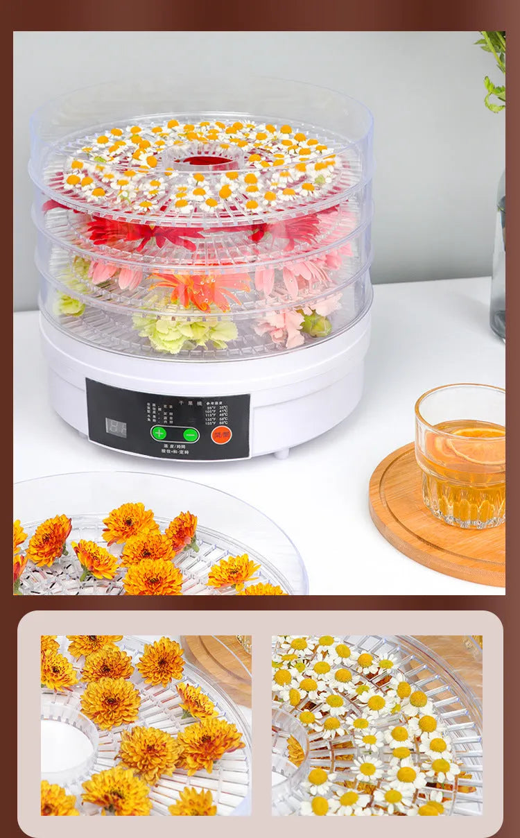 7-layer stainless steel food dehydrator with UK plug for home fruit and vegetable drying