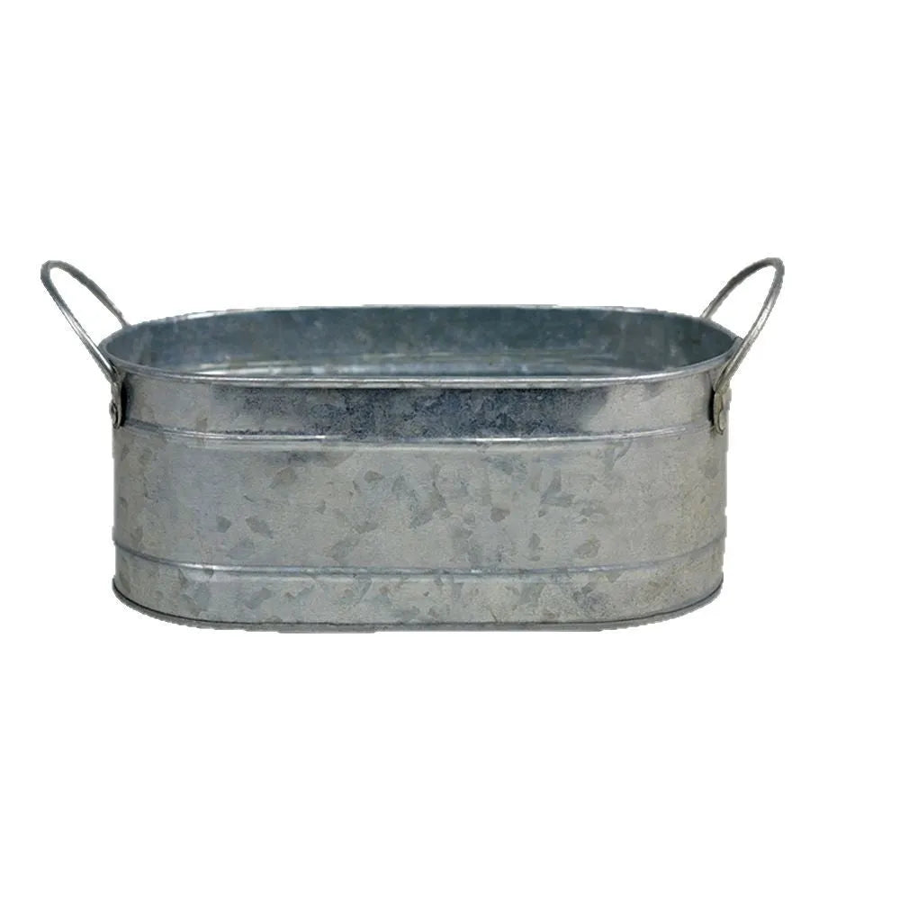 Iron sheet desktop succulent flower pot with corrosion-resistant metal finish