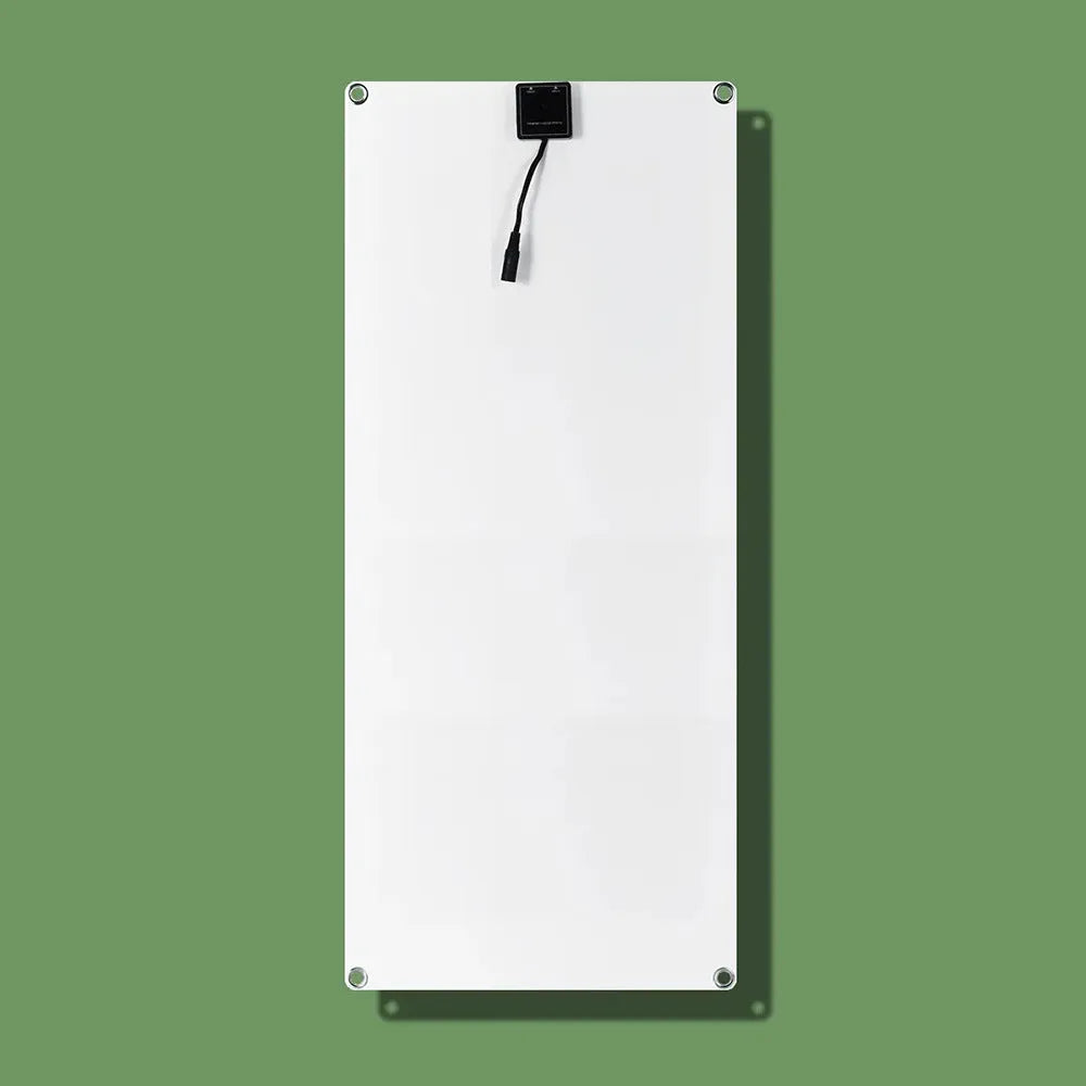 30W semi-flexible solar panel for outdoor USB charging of phones and cameras