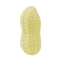 Yellow rubber vinyl dog toy for small dogs with squeaker for chewing and boredom relief