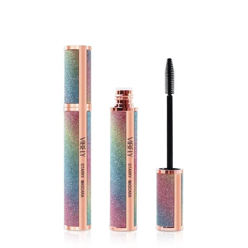 4D waterproof black mascara tube with long thick curling effect and non-smudge formula