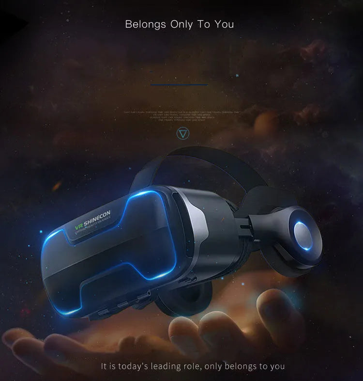 VR headset with 96 degree field of view, 42mm aspheric lens, adjustable focus and elastic headgear for mobile phones