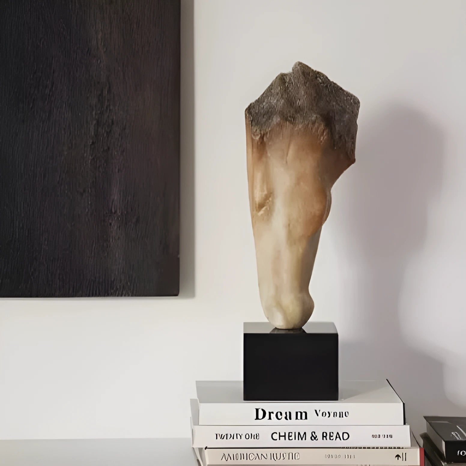 French retro abstract carved horse head desktop sculpture ornament