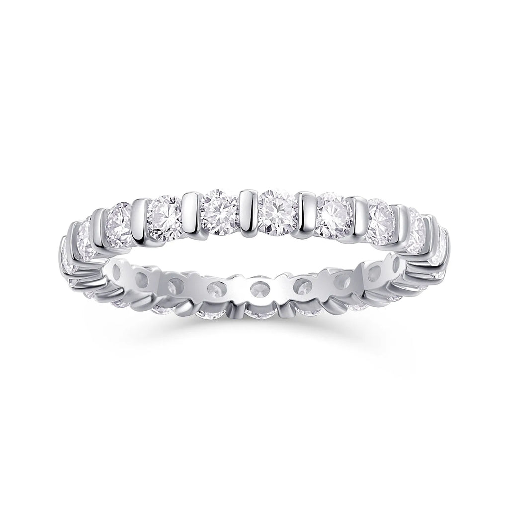 S925 silver moissanite wedding ring set with platinum plating, shown in gold, platinum, and rose gold finishes.