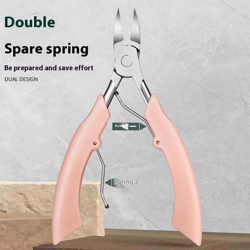Bevel olecranon nail clippers with nail groove slot in multiple colour options