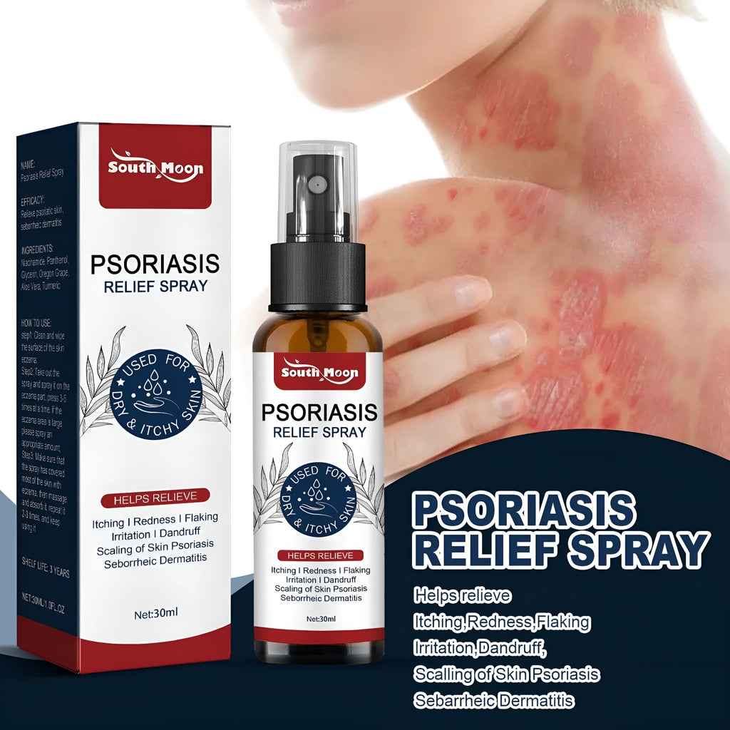 30ml bottle of body care spray for skin relief with glycerin and aloe vera.