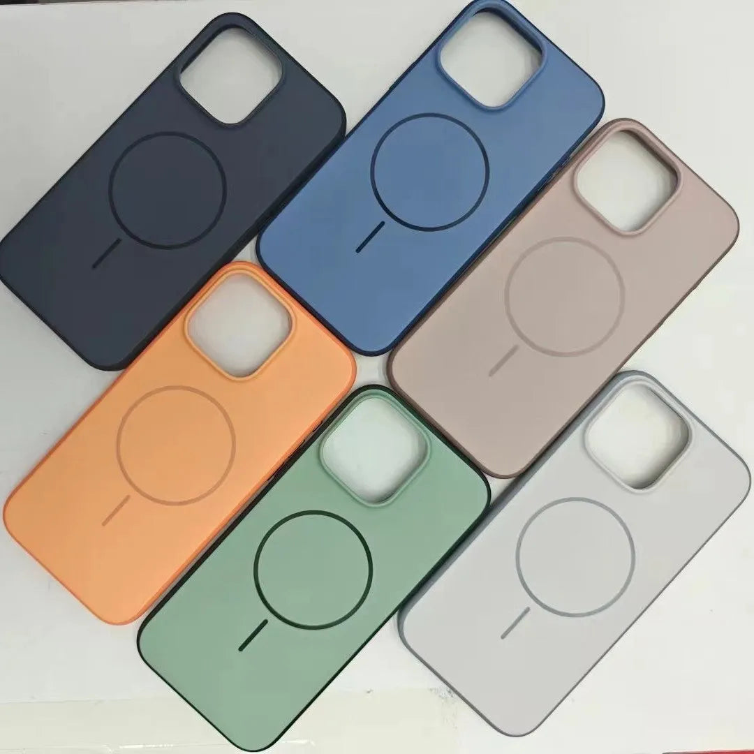 Blue magnetic iPhone case with frost texture for iPhone 16 Pro Max with AI photography button compatibility