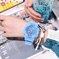 Multi function sports watch with 50mm large dial, luminous hands, rubber strap and stainless steel pin buckle