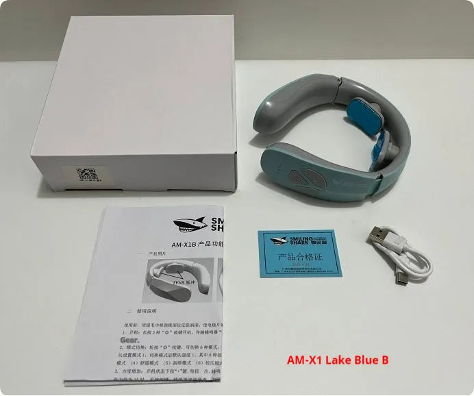Lake Blue rechargeable EMS neck massager with vibration massage and heating function for adults