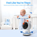 5-inch 1080p baby monitor with 355° rotation, 3000mAh battery, two-way intercom and night vision.