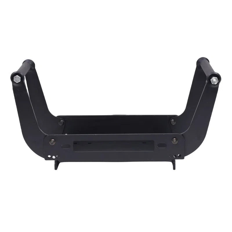 Black external vehicle-mounted square mouth quick plug portable winch bracket for off-road self-rescue recovery