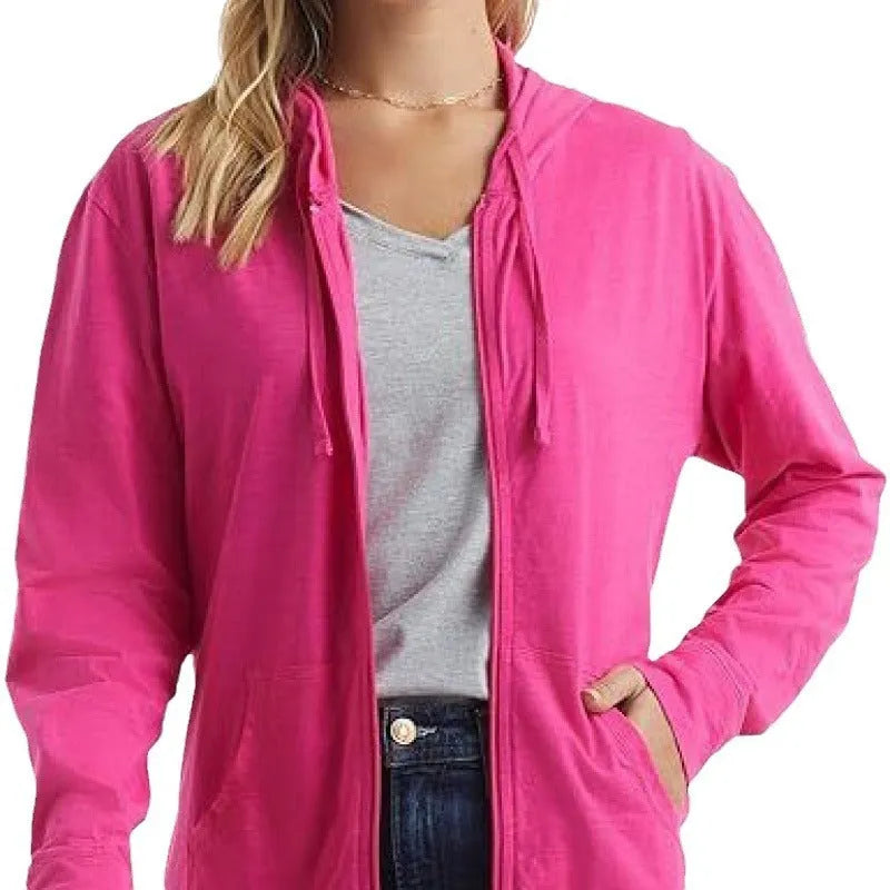 Unisex loose-fit polyester sports hoodie pullover in six colour options with long sleeves