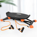 JS101A mini fitness skiing machine compact home exercise equipment with elastic hand straps