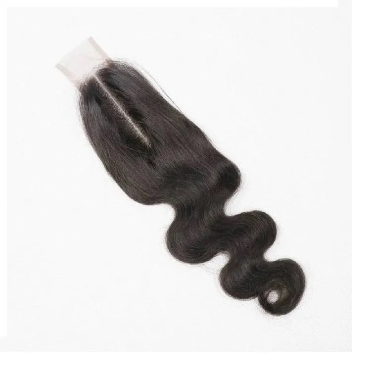 Hand-woven straight human hair wig in natural colour, showing length options from 8 to 20 inches.