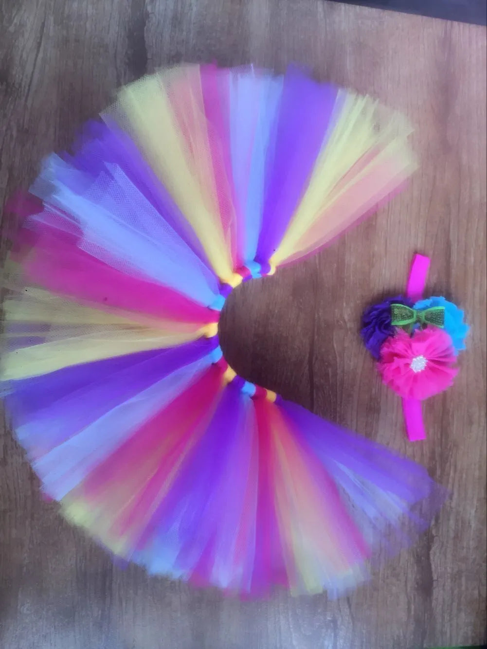Newborn photography pettiskirt tutu skirt in nylon fabric for baby girl with matching hairband
