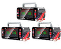 Black full-automatic intelligence battery charger for lead acid motorcycle and car batteries with plug options