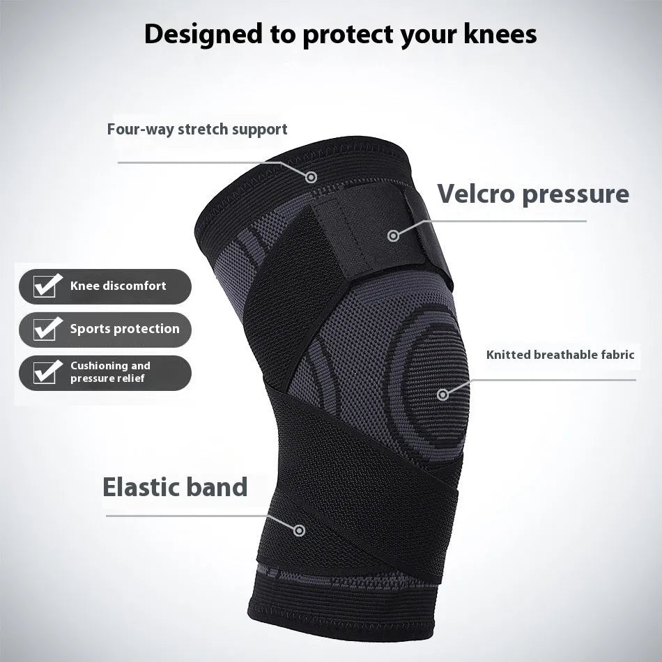 Pair of non-slip nylon knee pads for sports protection in one of six available colours.