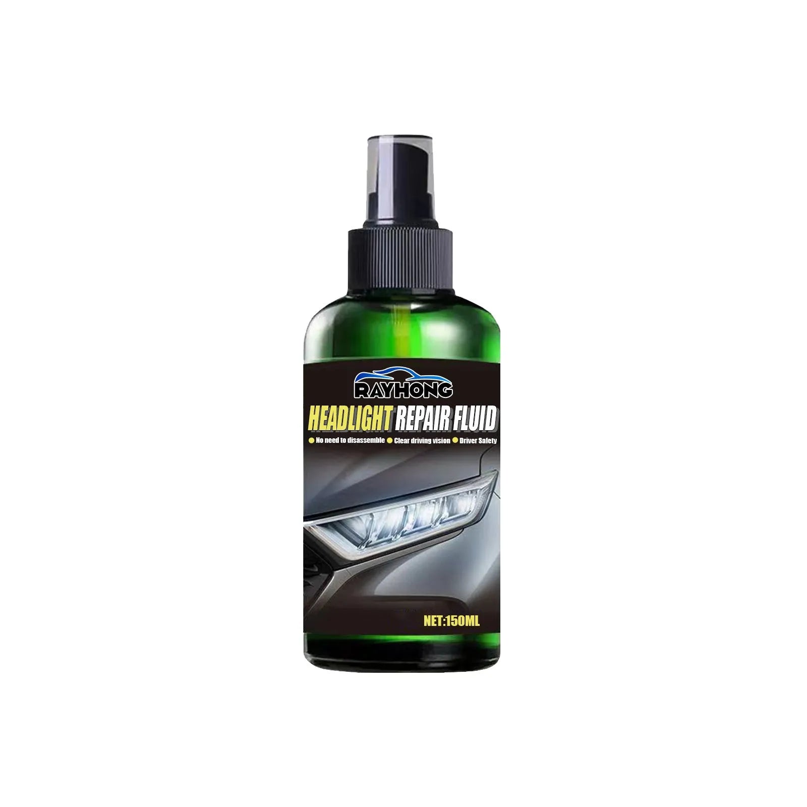 150ml car headlight restoring liquid bottle with applicator for plastic lens repair and coating treatment