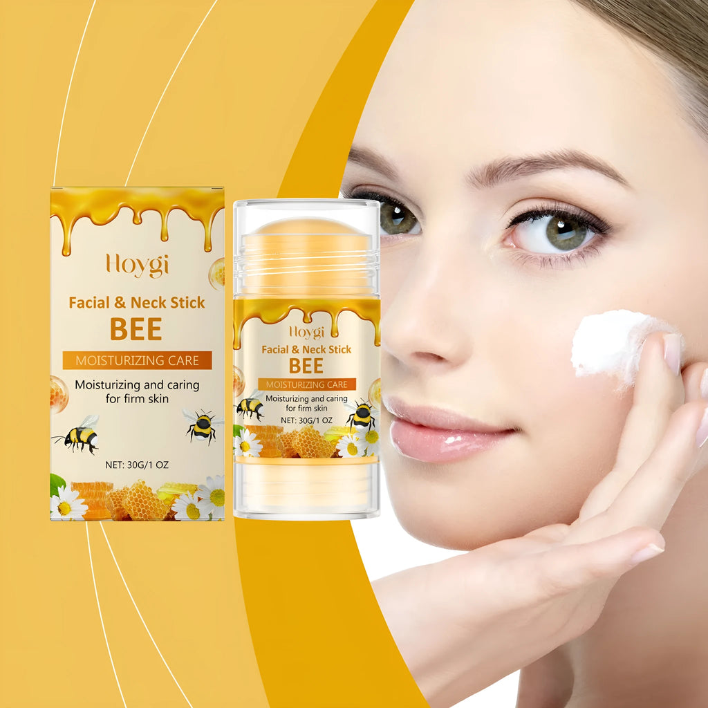 30g twist-up moisturising essence stick for facial skincare with bee venom and botanical extracts.
