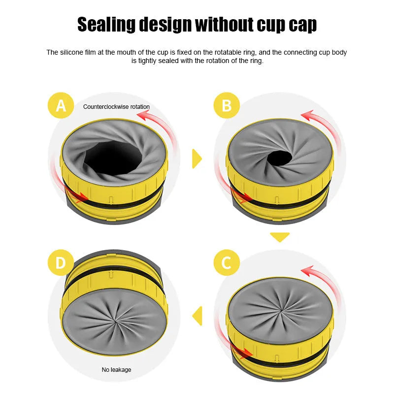 Twist-top double-walled insulated travel cup with cartoon design and silicone seal, 300ml capacity