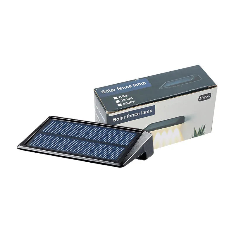R200tws solar outdoor automatic induction lamp 1.2W warm light plastic build 2 pack