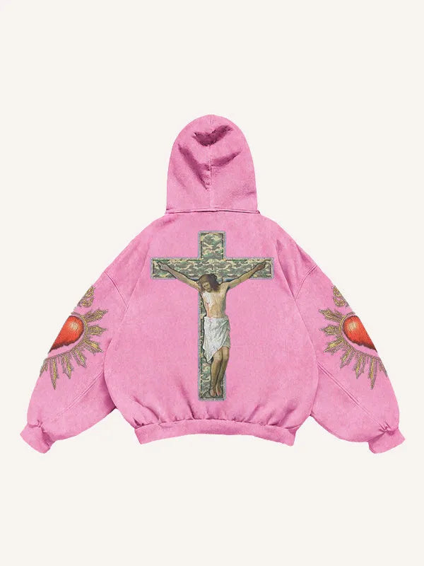 Women's printed polyester sweater in pink, blue, black and white, available in sizes XS to 3XL, casual pullover style