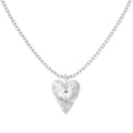Love women's 925 silver O-ring clavicle chain necklace electroplated finish white and gold options