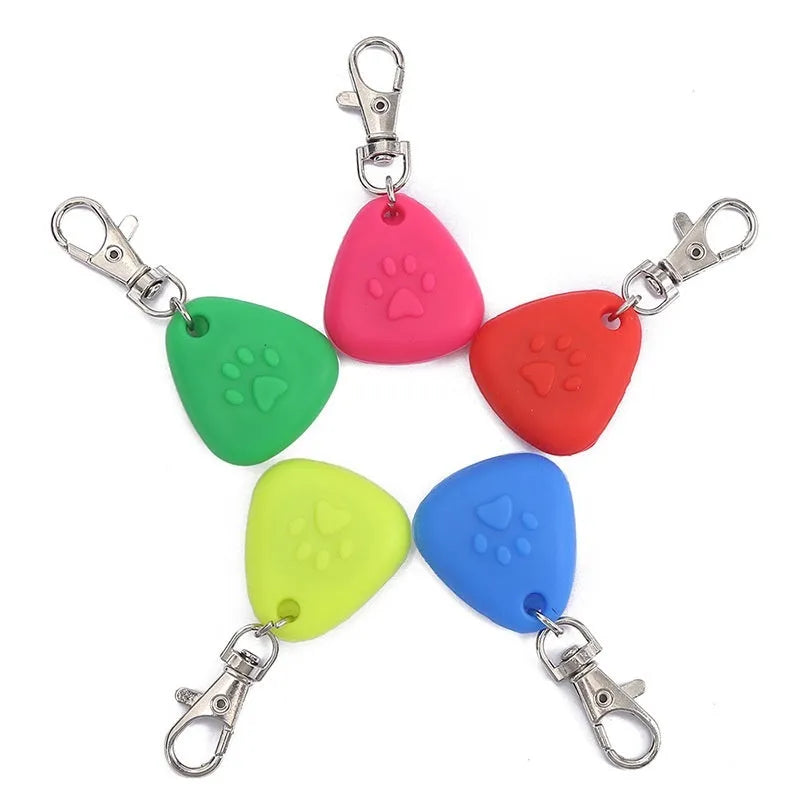 Silicone triangle pendant light-emitting pet ornament in red, pink, blue, green, and yellow colours