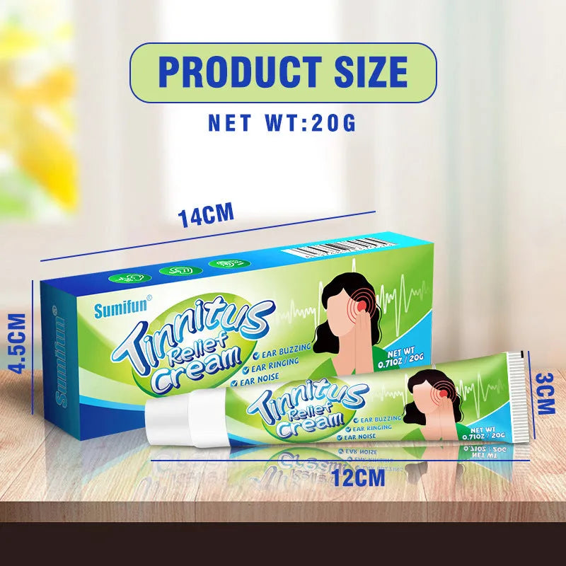 20g tube of ear health cream for external tinnitus and ear pain treatment