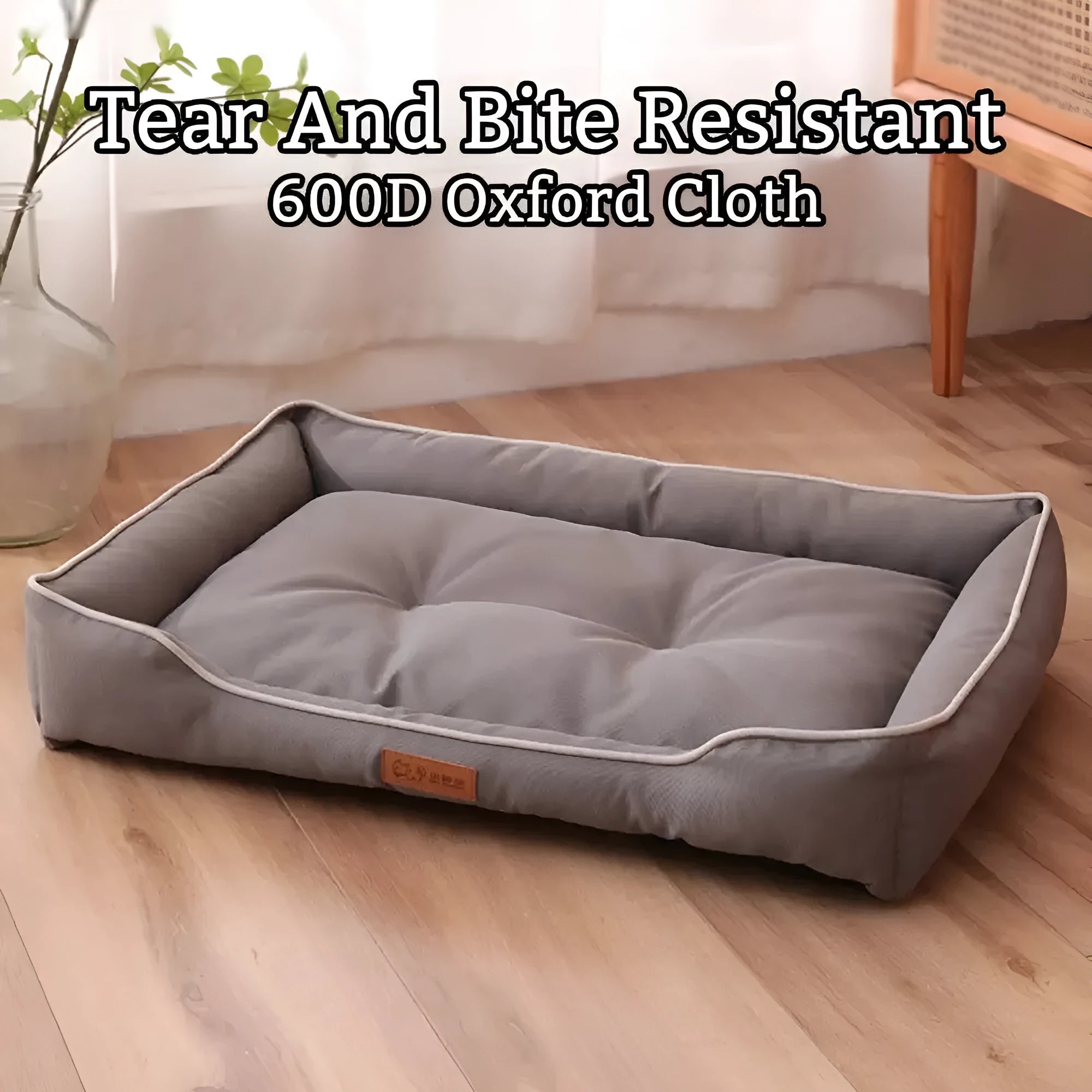 Waterproof dog sofa bed in grey green blue or red with Oxford cloth and multiple size options