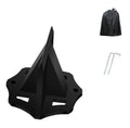 Small square cast iron wood splitter axe for portable outdoor use