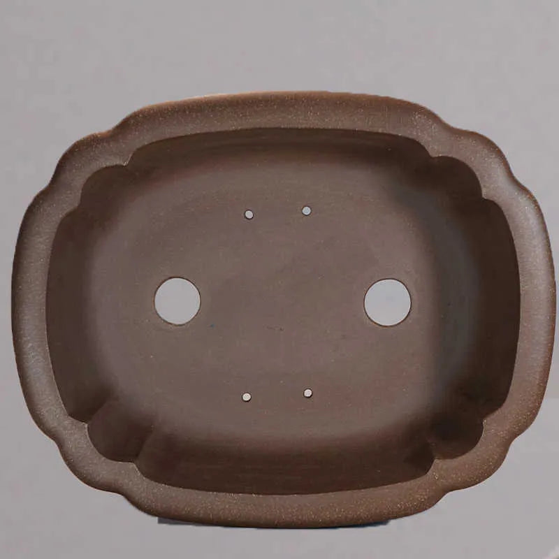 Purple sand handmade rectangular antique flower pot measuring 51x41cm for desktop plant display