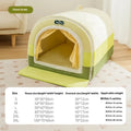 Painted dog bed with sponge filling in rock yellow-lucky colour, shown in L size 50x40x35cm