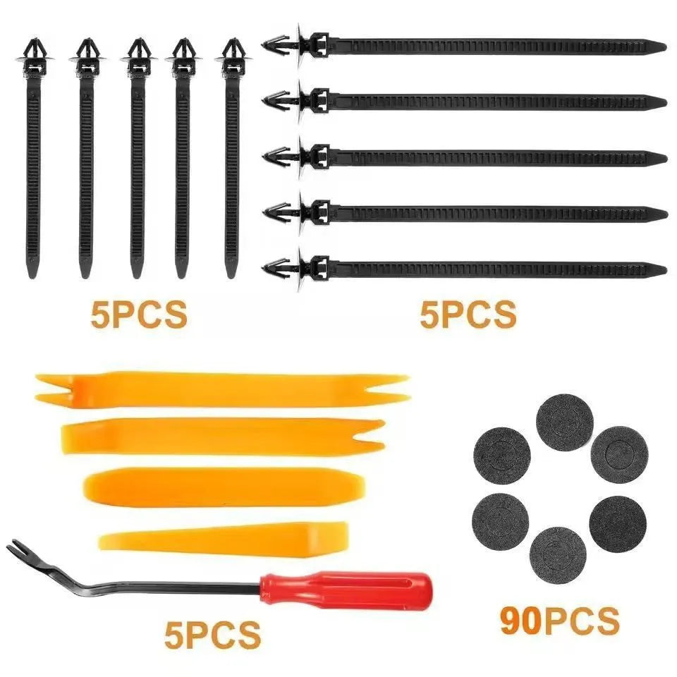 925PCs boxed buckle set with 26 kinds of nylon plastic automobile buckles, rivets, and fender screws for general vehicle use