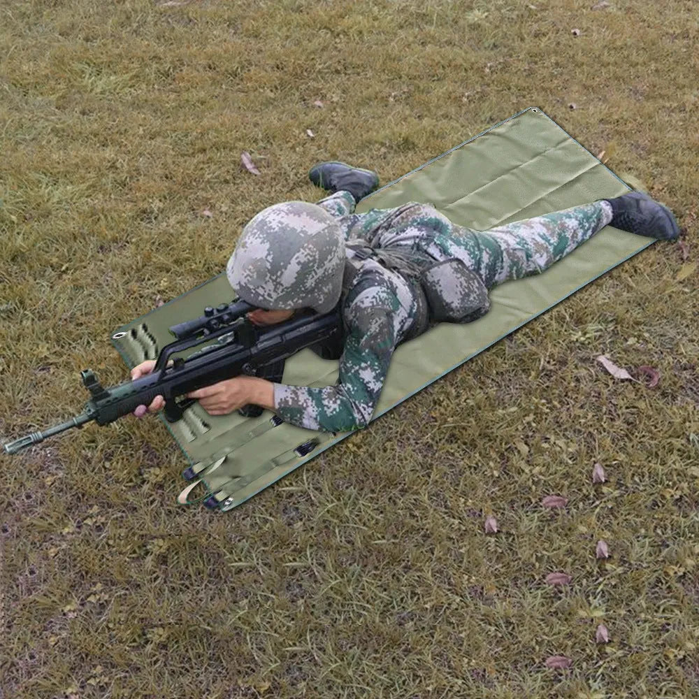 Tactical shooting mat in army green, Oxford cloth, 200 x 75 cm, moisture-proof for camping and beach