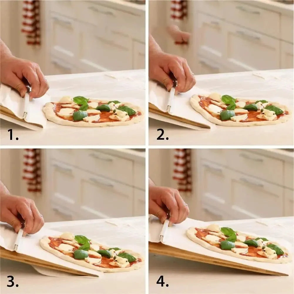 Food-grade PP pizza transfer shovel with non-stick surface measuring 55cm by 35cm