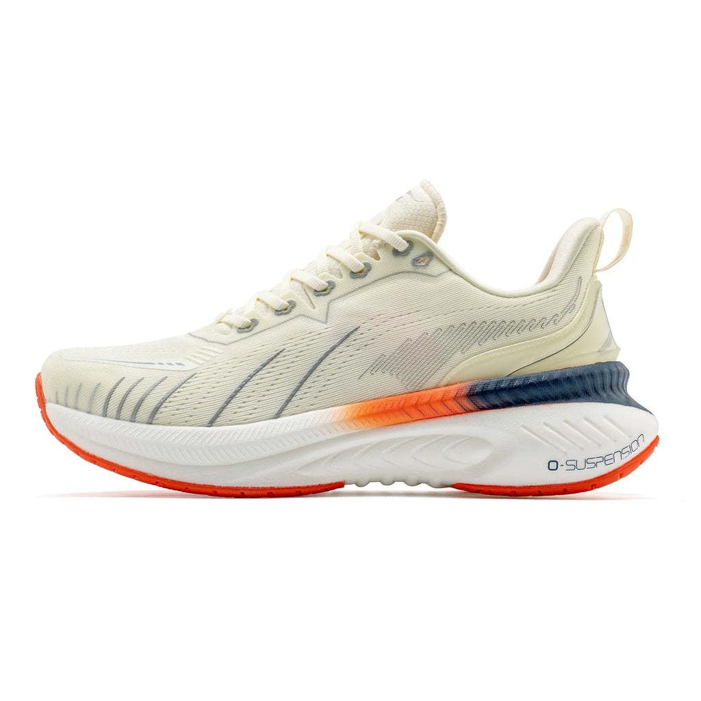 Low top running shoes in multiple colours with PU mesh upper and rubber sole.