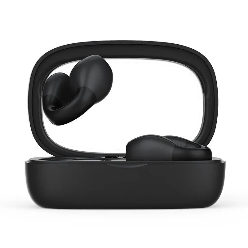 Clip-on Bluetooth headset with digital display in pink, white, and black colours