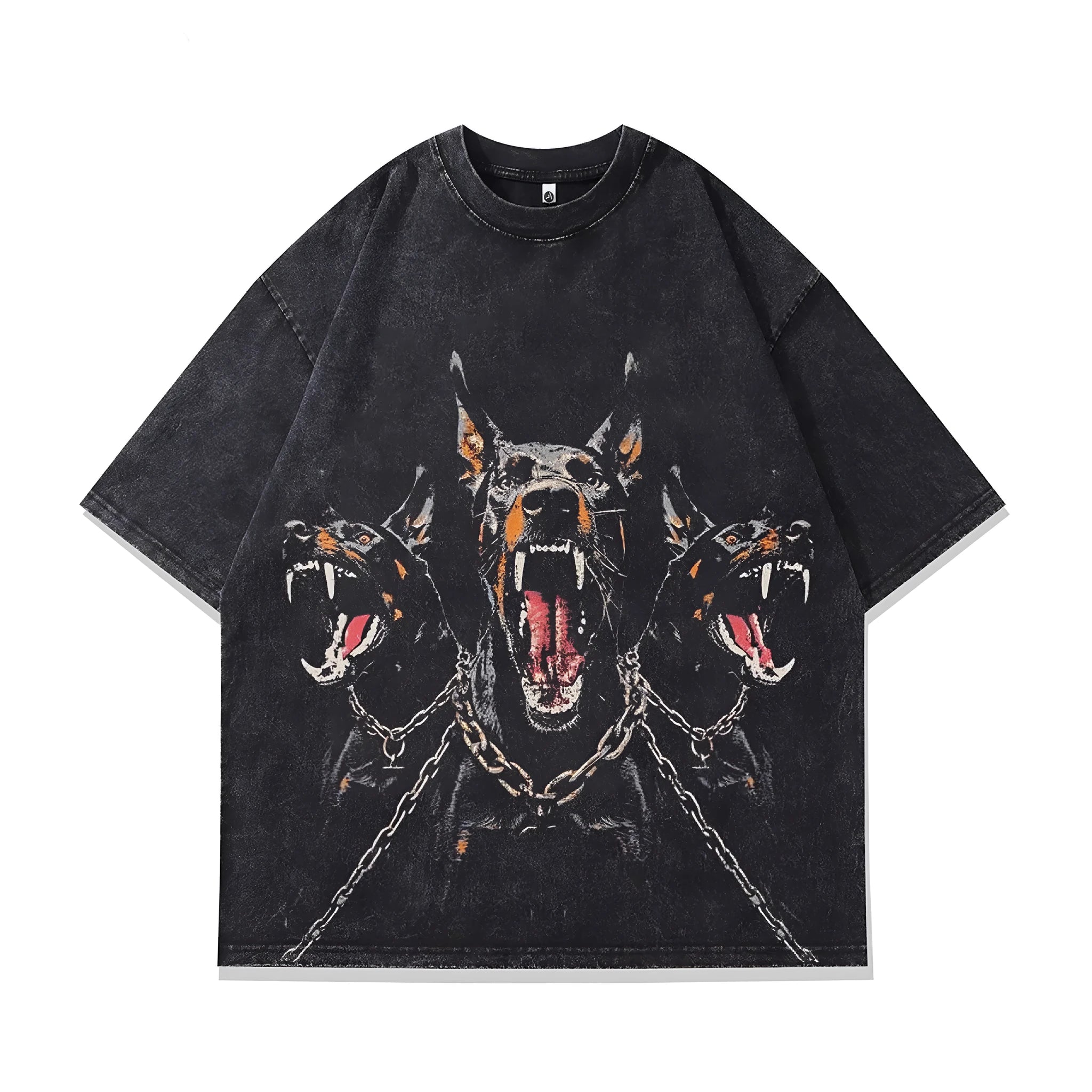 Men's short sleeve cotton t-shirt with printed character pattern design in loose fit